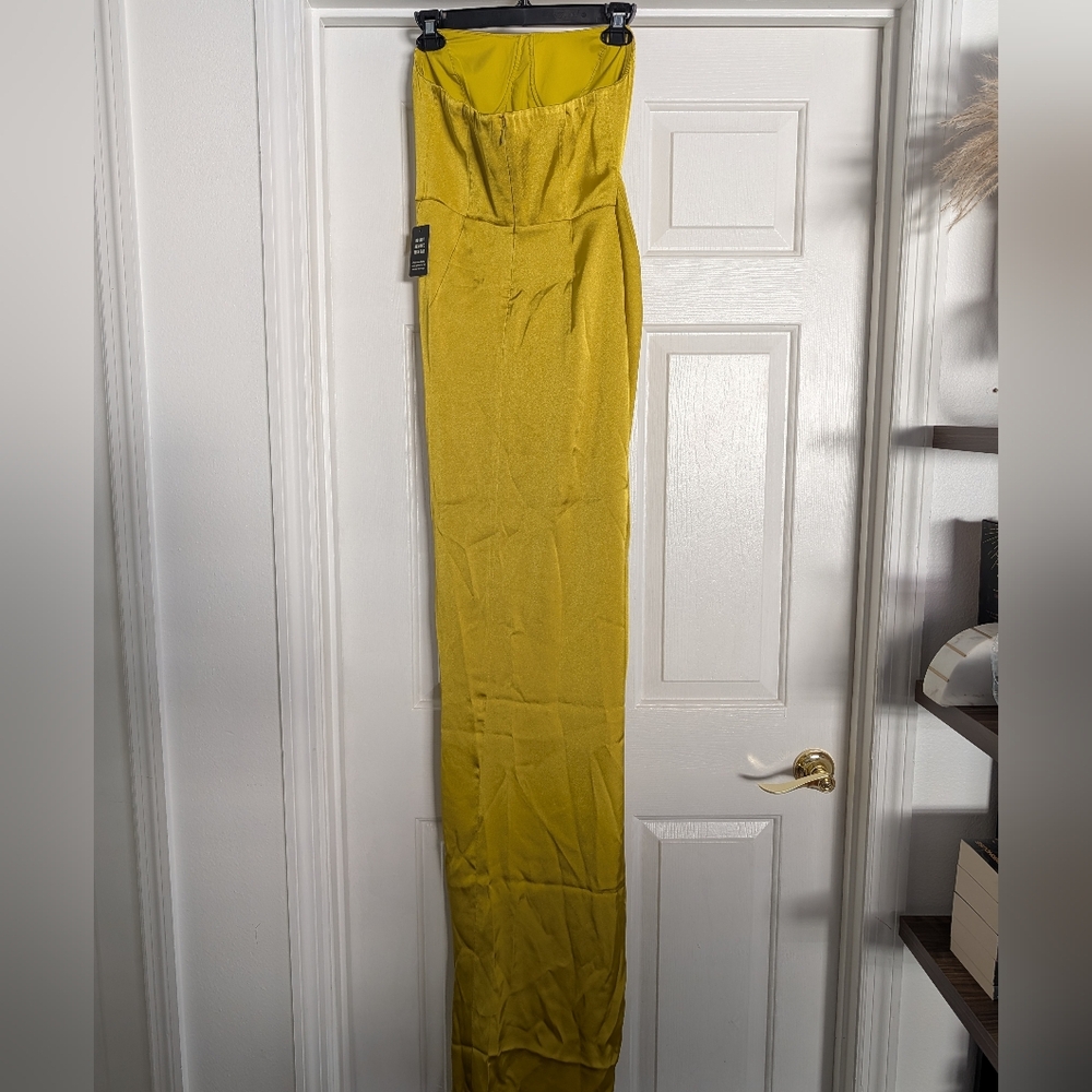 Express Chartreuse Formal Dress | Size 0 - Picture 5 of 5